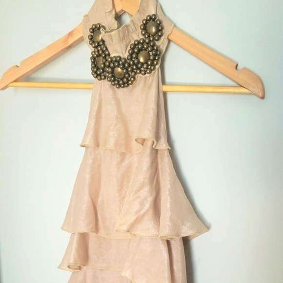 Vintage High Neck Ruffled Halter Blouse by Faisca - Picture 2 of 10